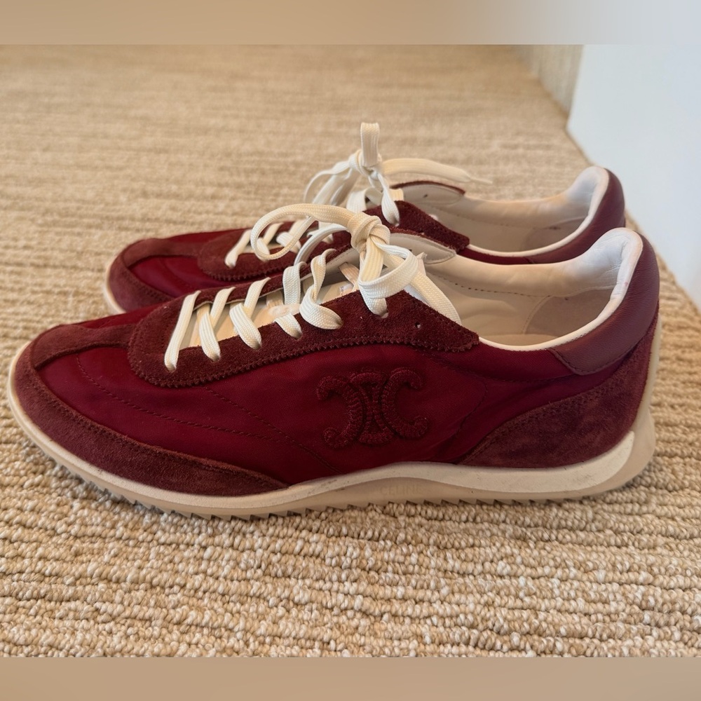 CELINE RACER - LOW TOP SNEAKER IN NYLON, SUEDE CALFSKIN AND CALFSKIN - Picture 3 of 5